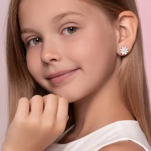 Серьги пусеты 94025944 серебро Заяц