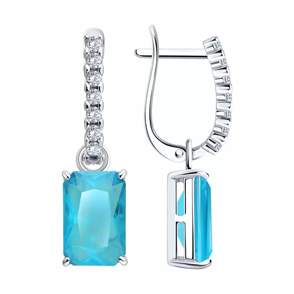 Серьги подвесные 94027742 серебро_0