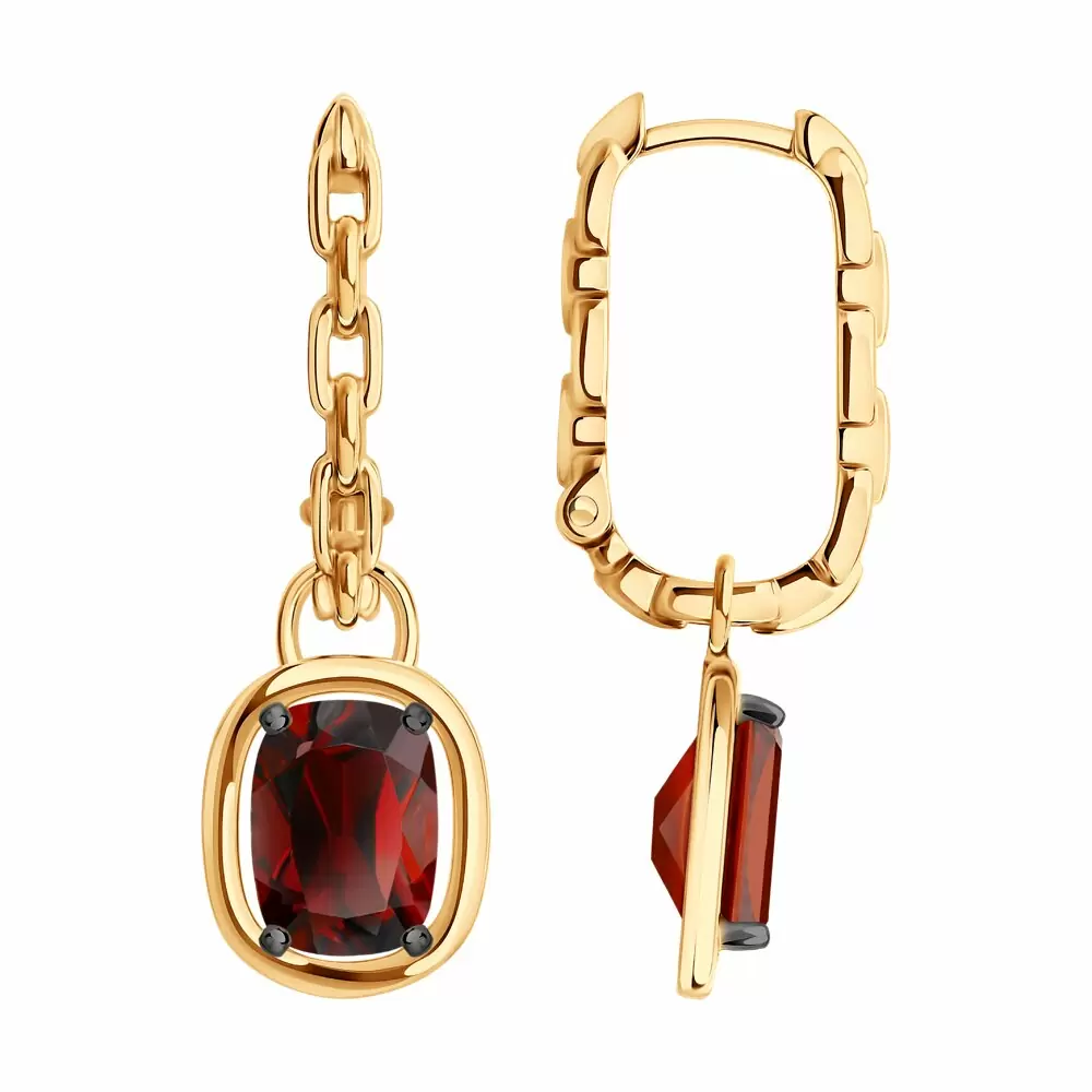 Серьги подвесные 92025378 серебро