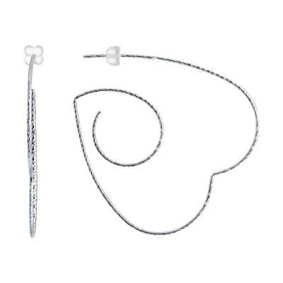 Серьги конго 94024274 серебро Сердце