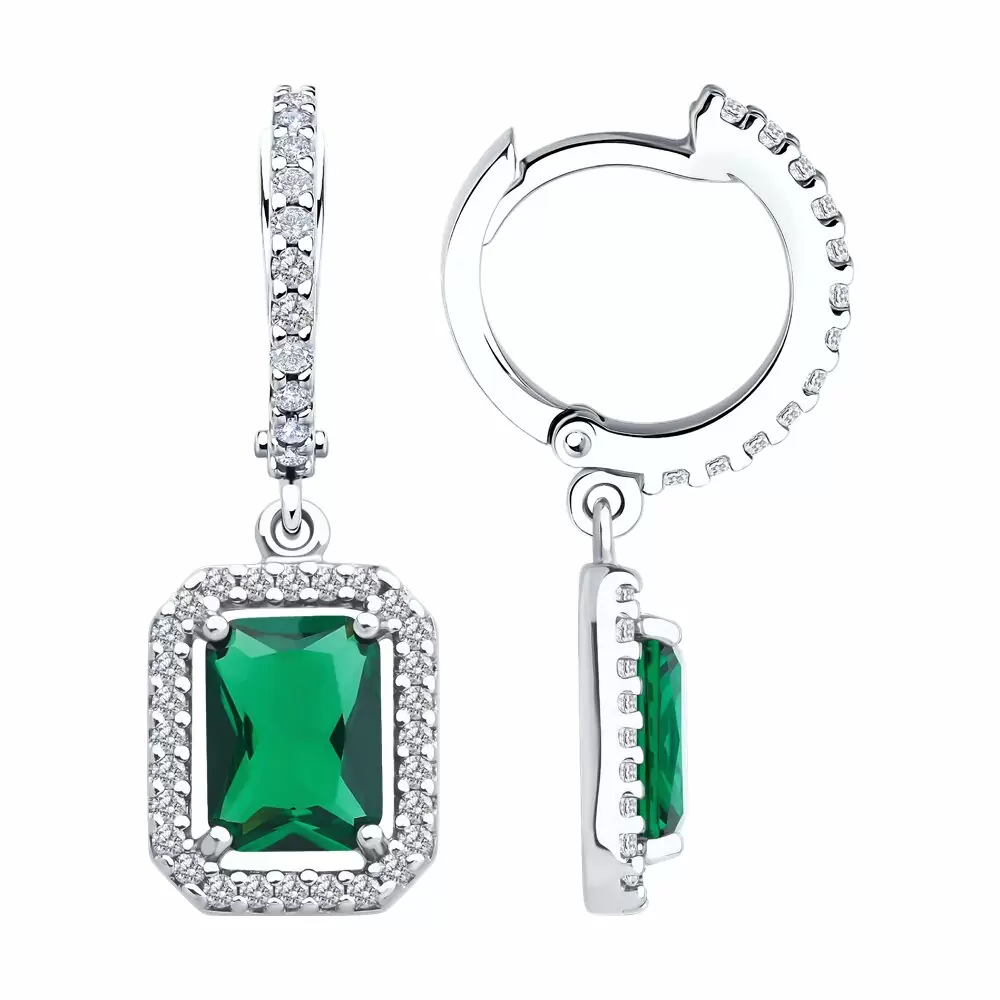 Серьги подвесные 94027018 серебро_0