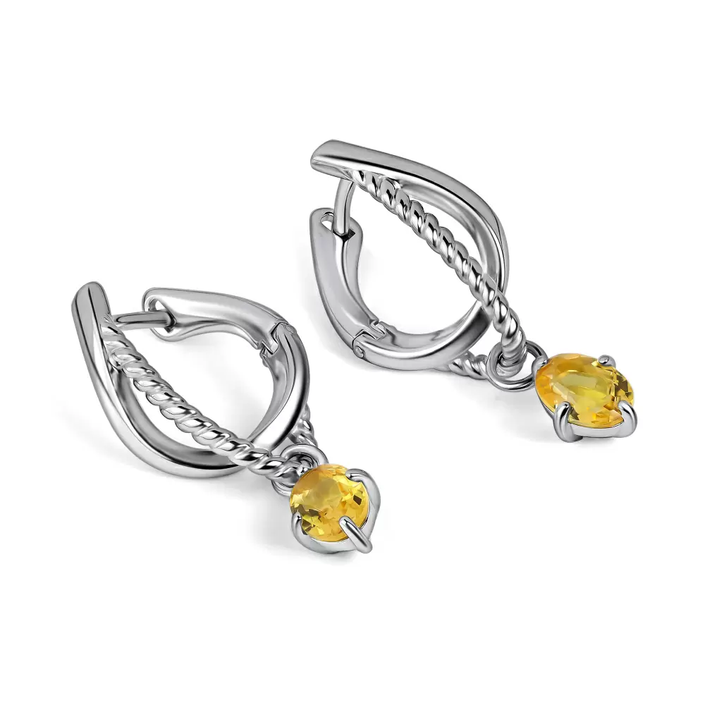 Серьги подвесные 02-5785.00ЦТ-00 серебро