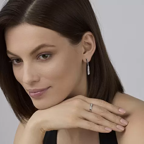 Серьги подвесные 26317-200 золото