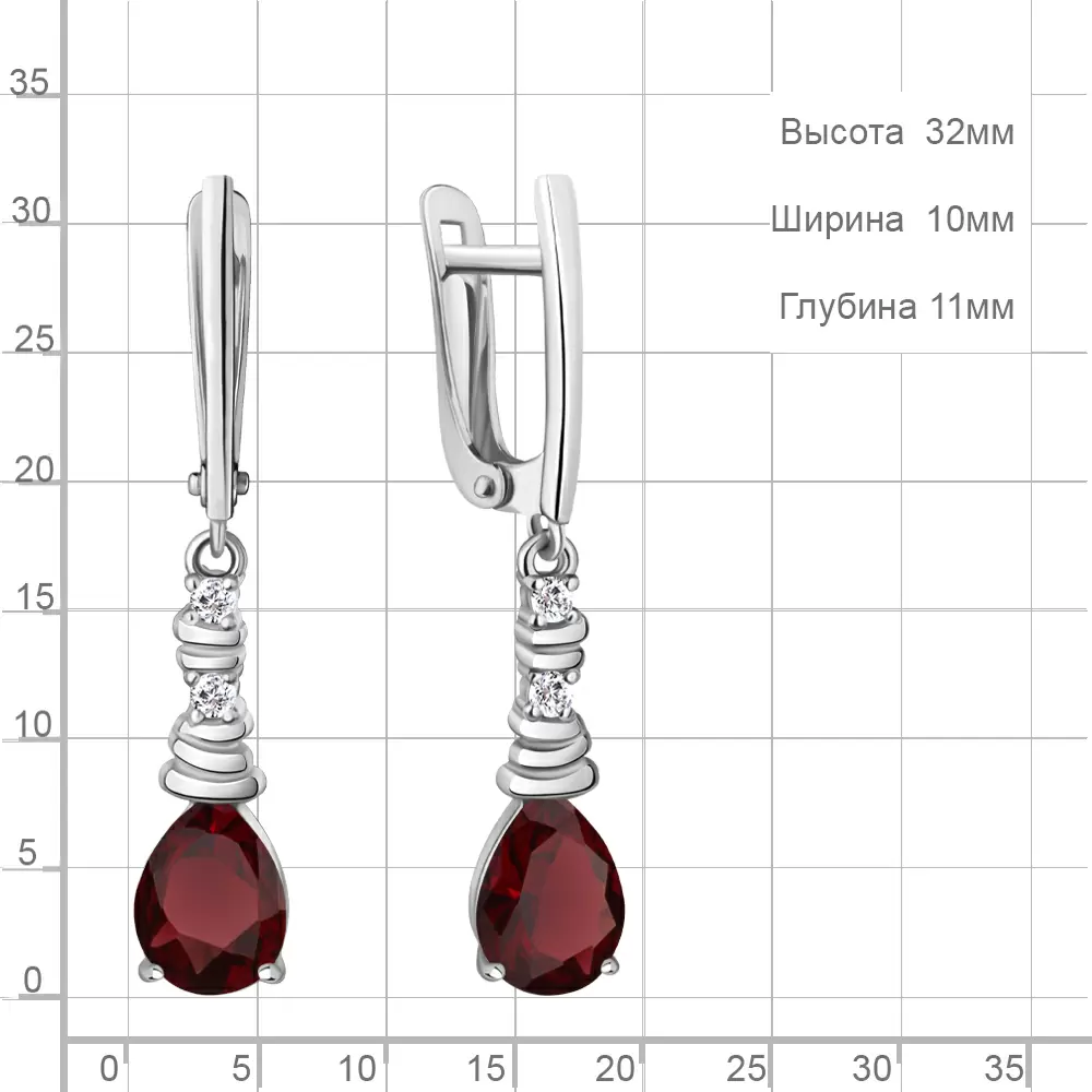 Серьги подвесные 45028803А.5 серебро_1