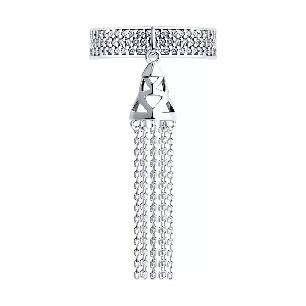 Кольцо 94014066 серебро Цепи_1