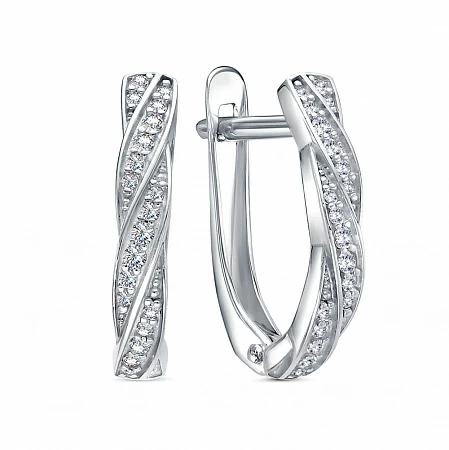 Серьги дорожка СКЛ1395В серебро
