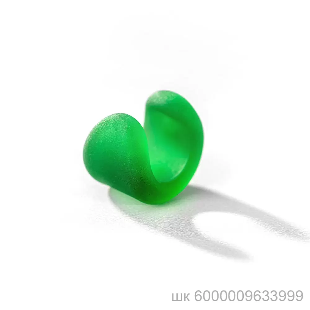 Серьги кафф 00-00000043 зел ювелирный сплав
