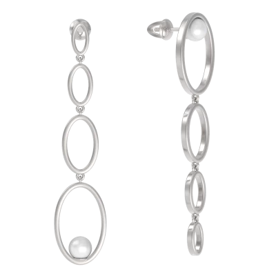 Серьги подвесные 1041692-01250-2S серебро