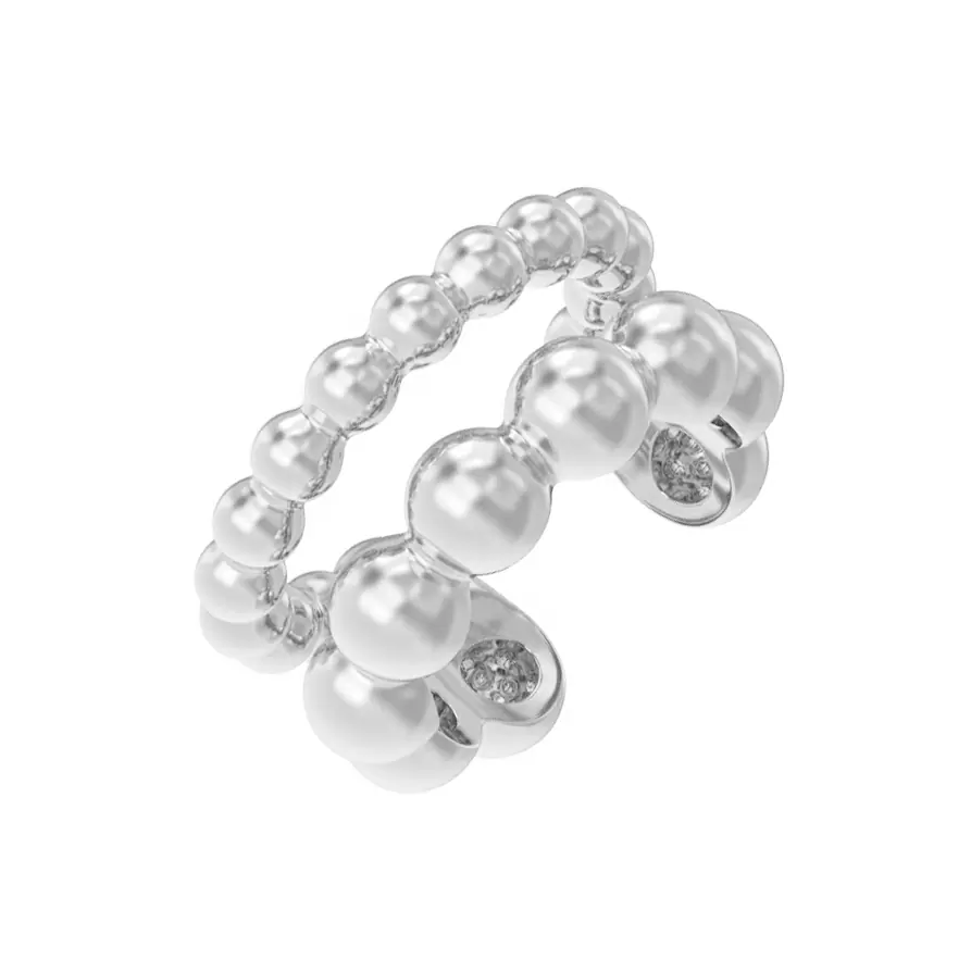 Серьги кафф 1044962-00000 серебро