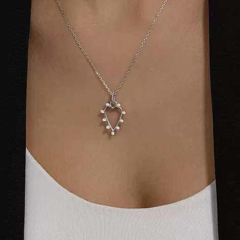 Колье 06-3966.00КЦ-00 серебро Сердце_1