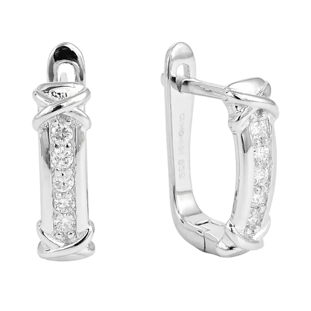 Серьги 192-006020 серебро Тиффани Х