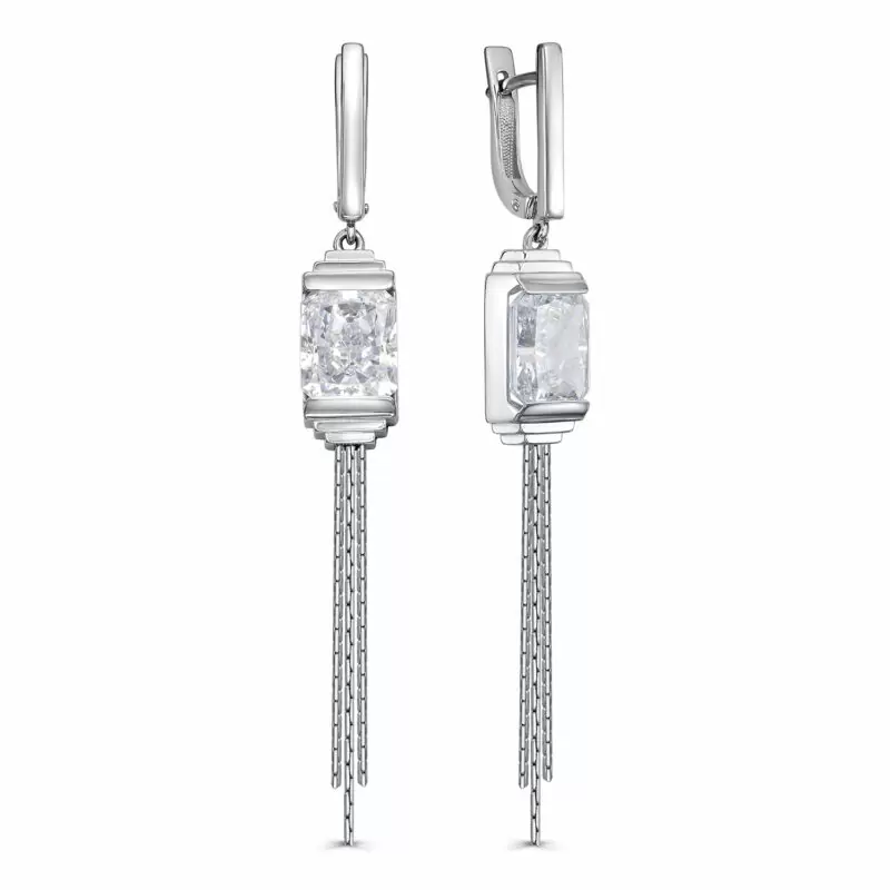 Серьги подвесные 12-679-21500 серебро_0