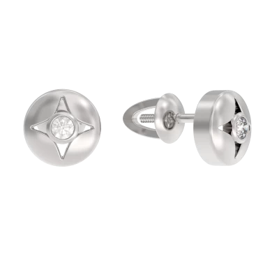Серьги пусеты 1040312-01110 серебро Звезда