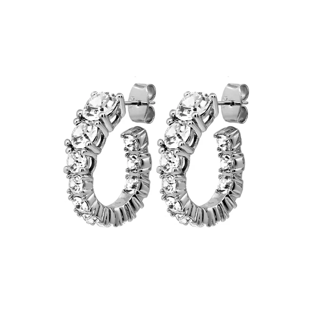 Серьги 480024 ювелирный сплав Колечки