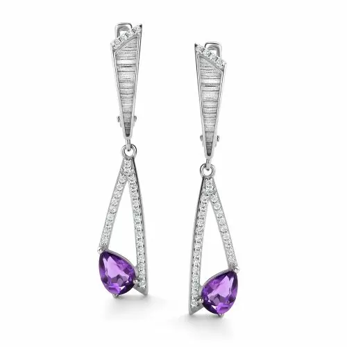 Серьги подвесные 02-4291.00АМ-00 серебро_0