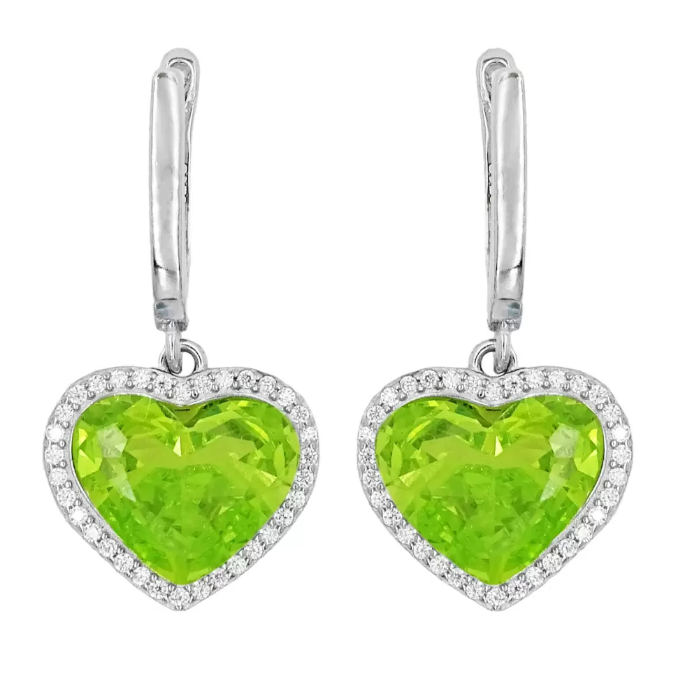Серьги подвесные EA010906-gr серебро Сердце_1