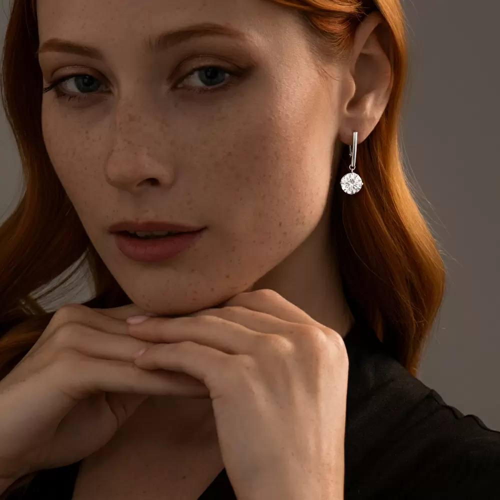 Серьги подвесные 94024420 серебро_1