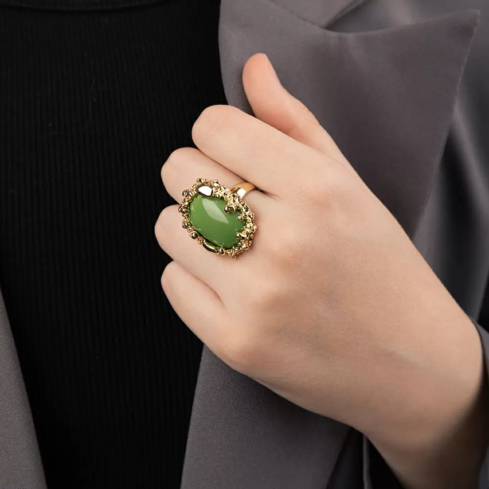Кольцо один камень 261110440gr ювелирный сплав_2