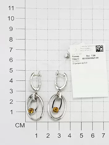 Серьги подвесные 02-3232.00ЦТ-00 серебро_1