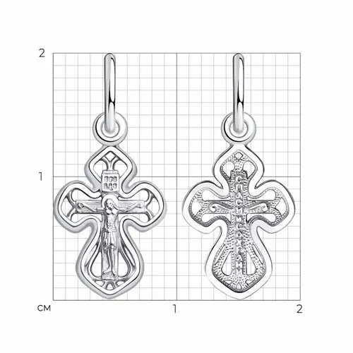 Крест христианский 94120154 серебро Полновесный_2