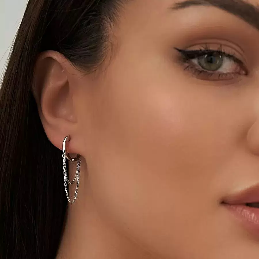 Серьги подвесные 62841 серебро_1
