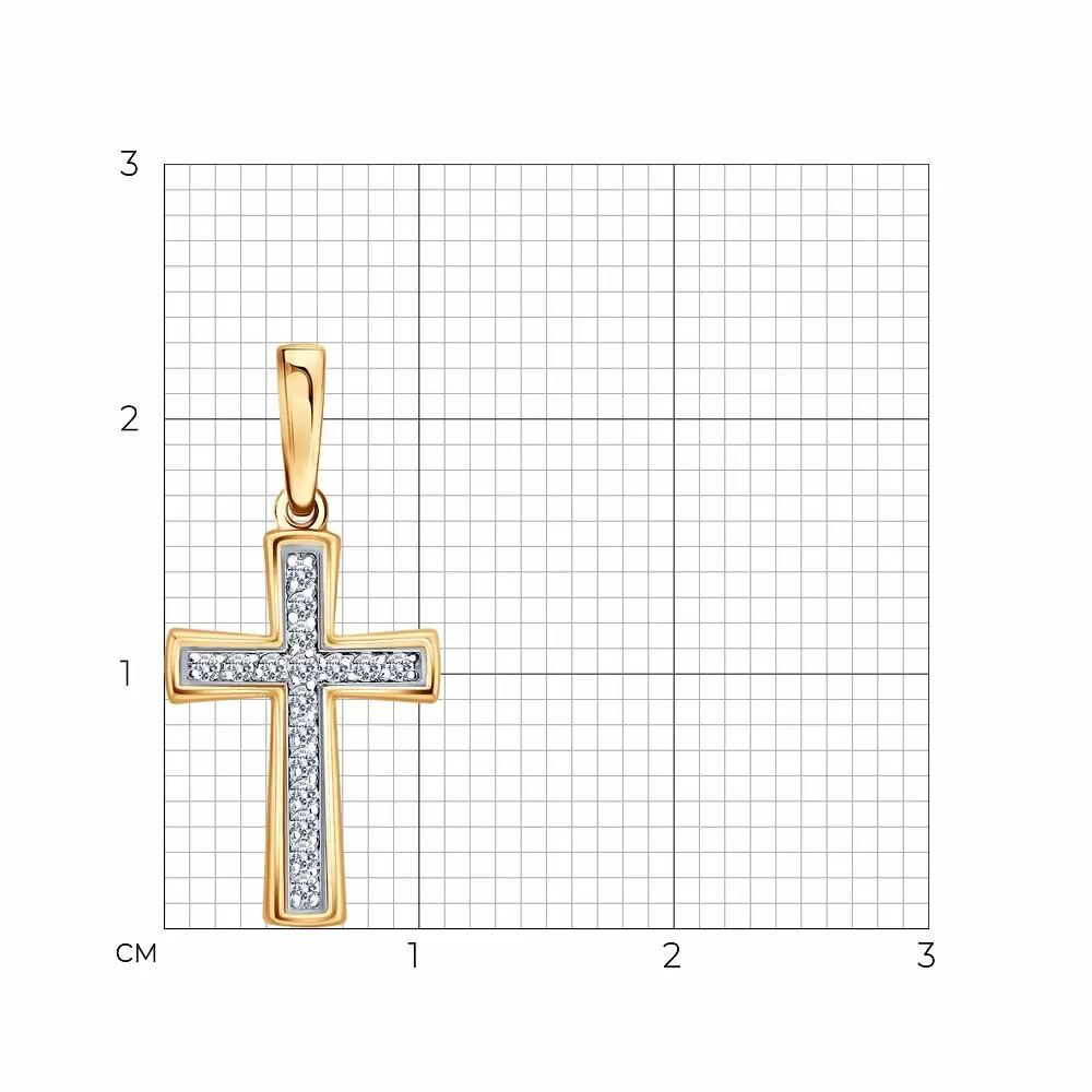 Крест декоративный 036928 золото_1