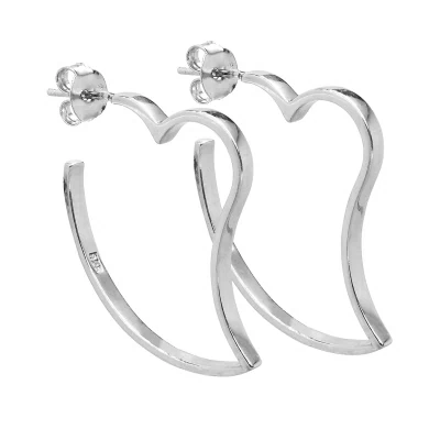 Серьги конго E00553r серебро Сердце