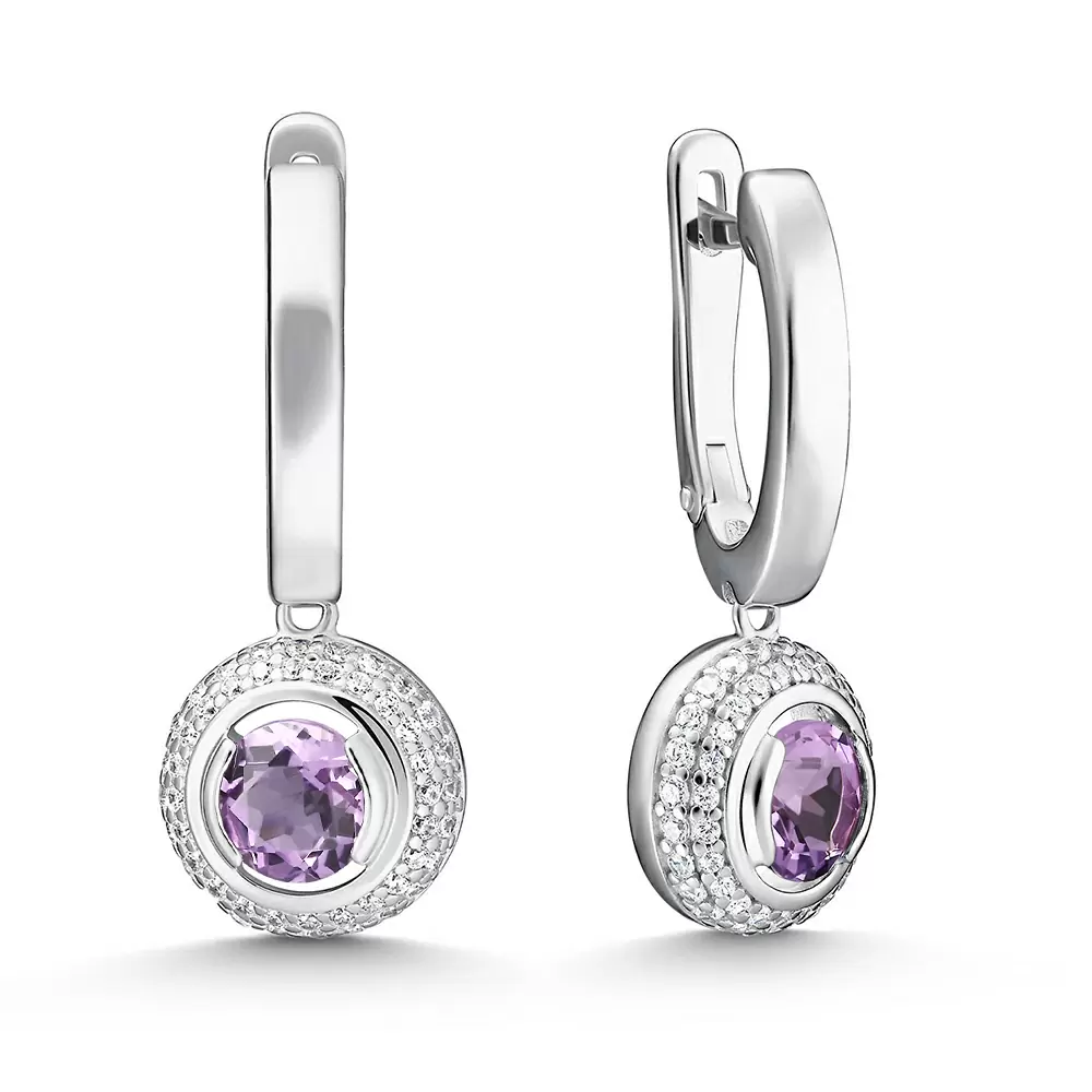 Серьги подвесные 02-5157.00АМ-00 серебро