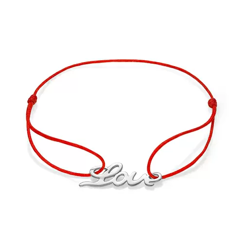 Браслет красная нить с770379 серебро LOVE