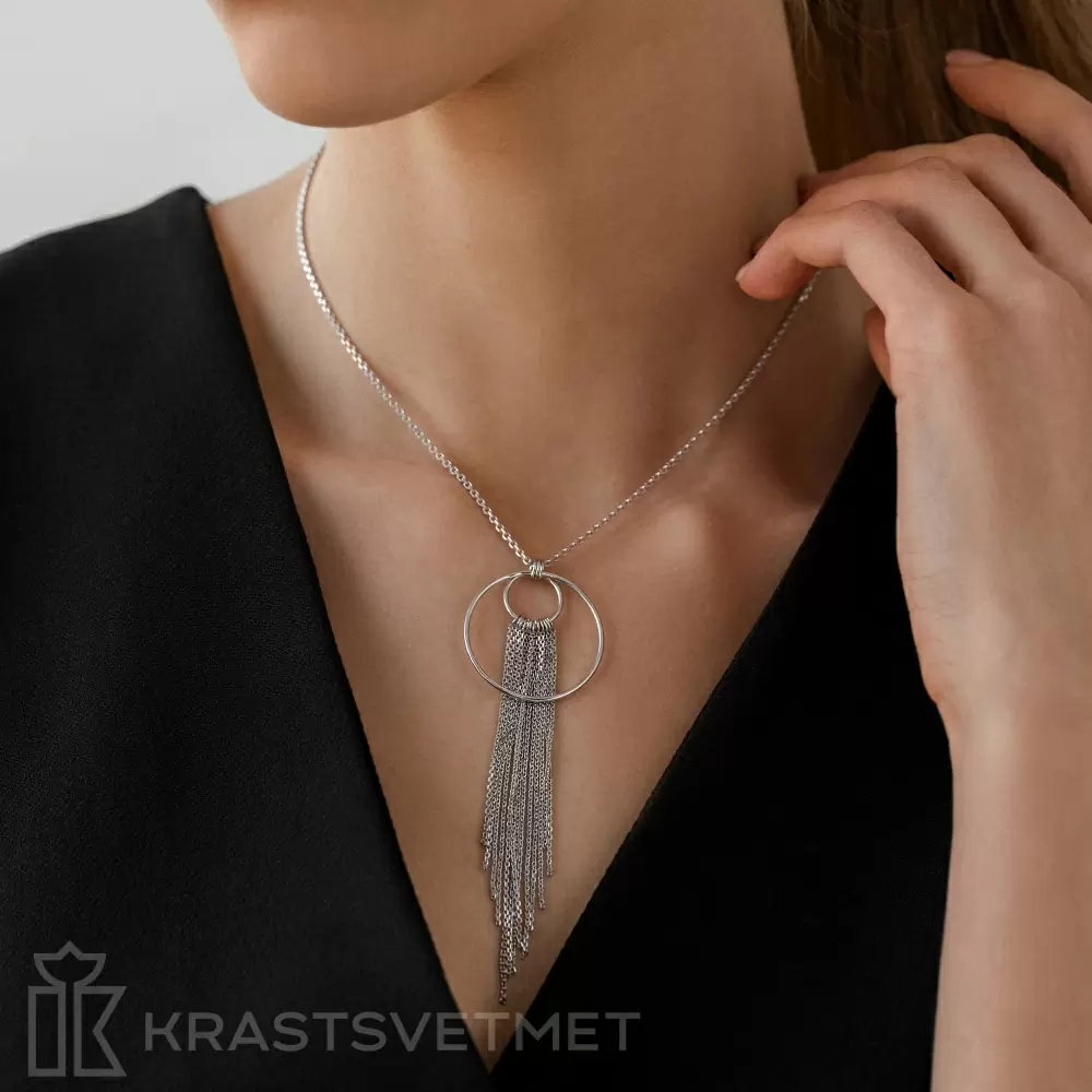 Колье НХ22-1766Ю-3 d0.50 серебро Круг_1