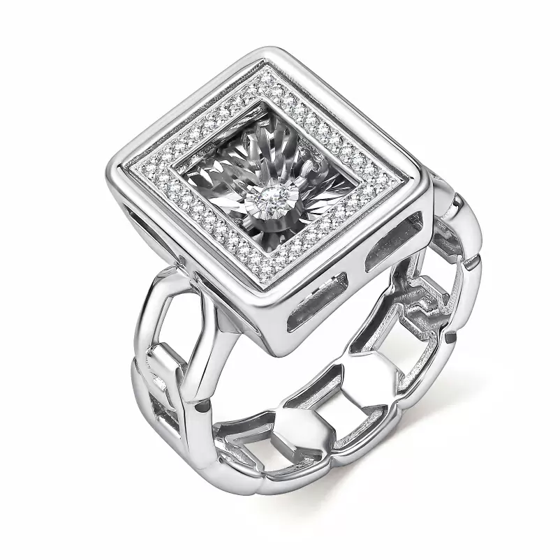 Кольцо 01-12-5996-31-00 золото Прямоугольник
