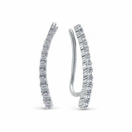 Серьги каффы СЖМ1499В серебро Дорожка
