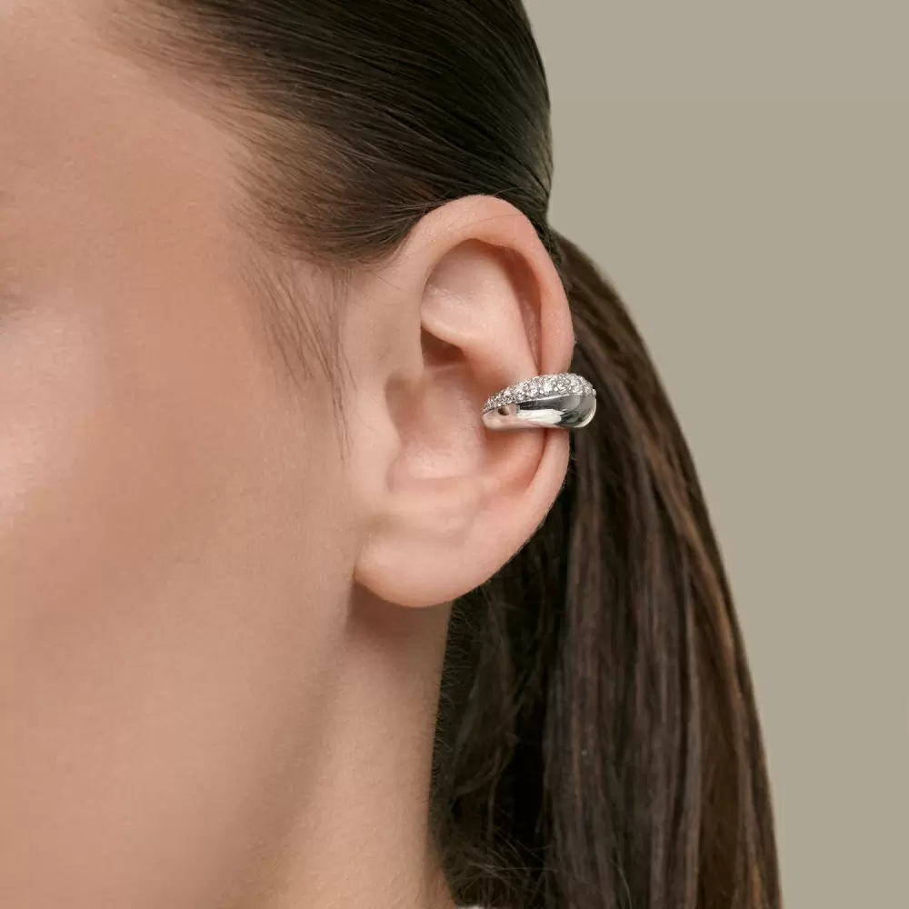 Серьги кафф 94170459 серебро_1