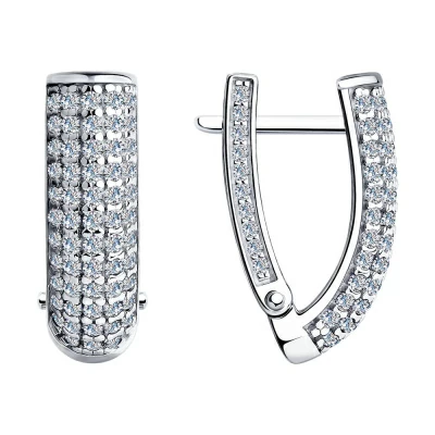 Серьги дорожка 94023939 серебро Дорожка