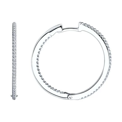 Серьги конго 94025862 серебро