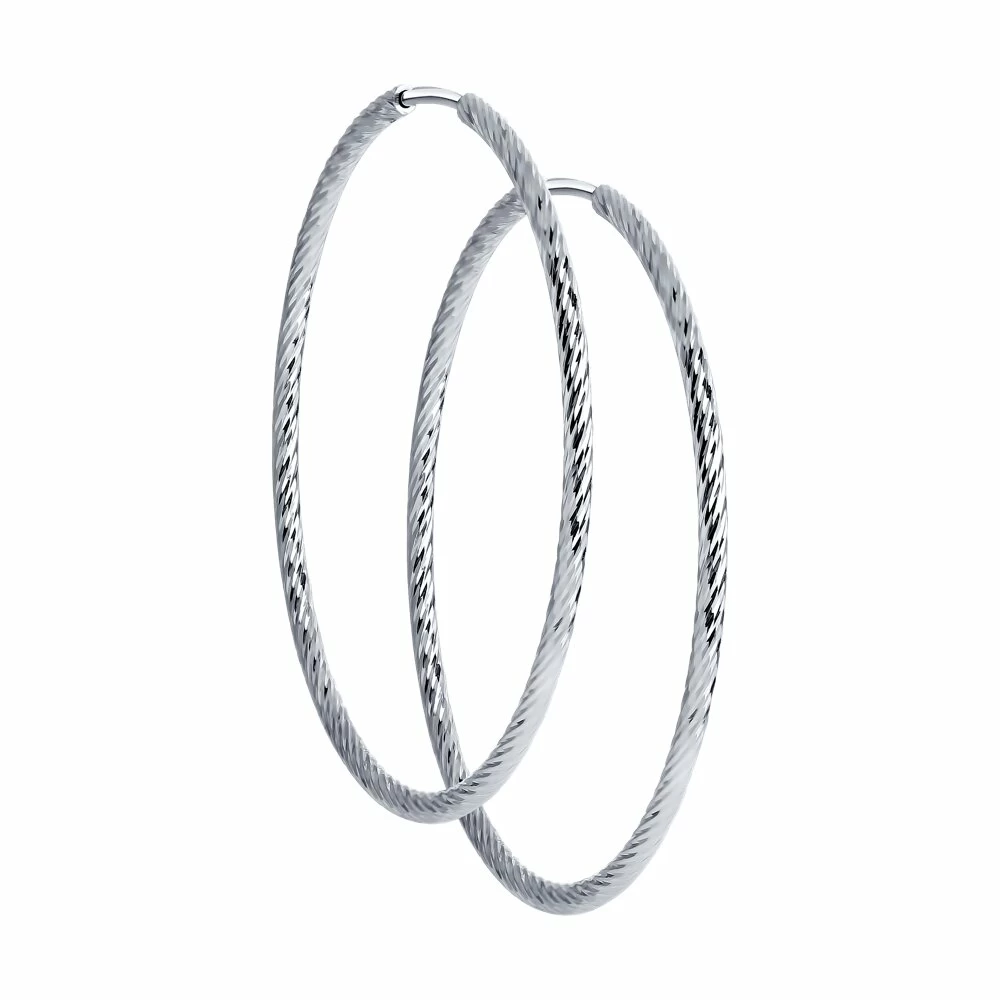 Серьги конго 94140005 серебро_0