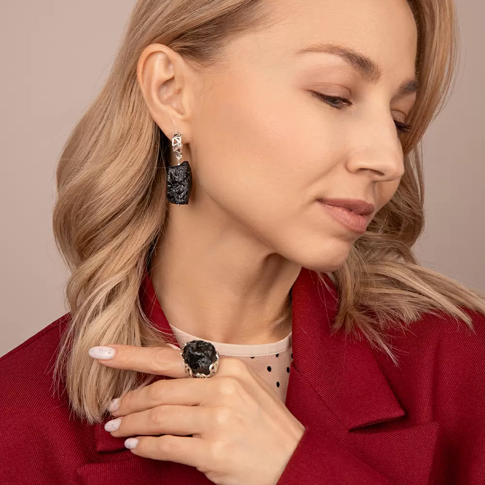 Серьги подвесные 4145с  серебро_2