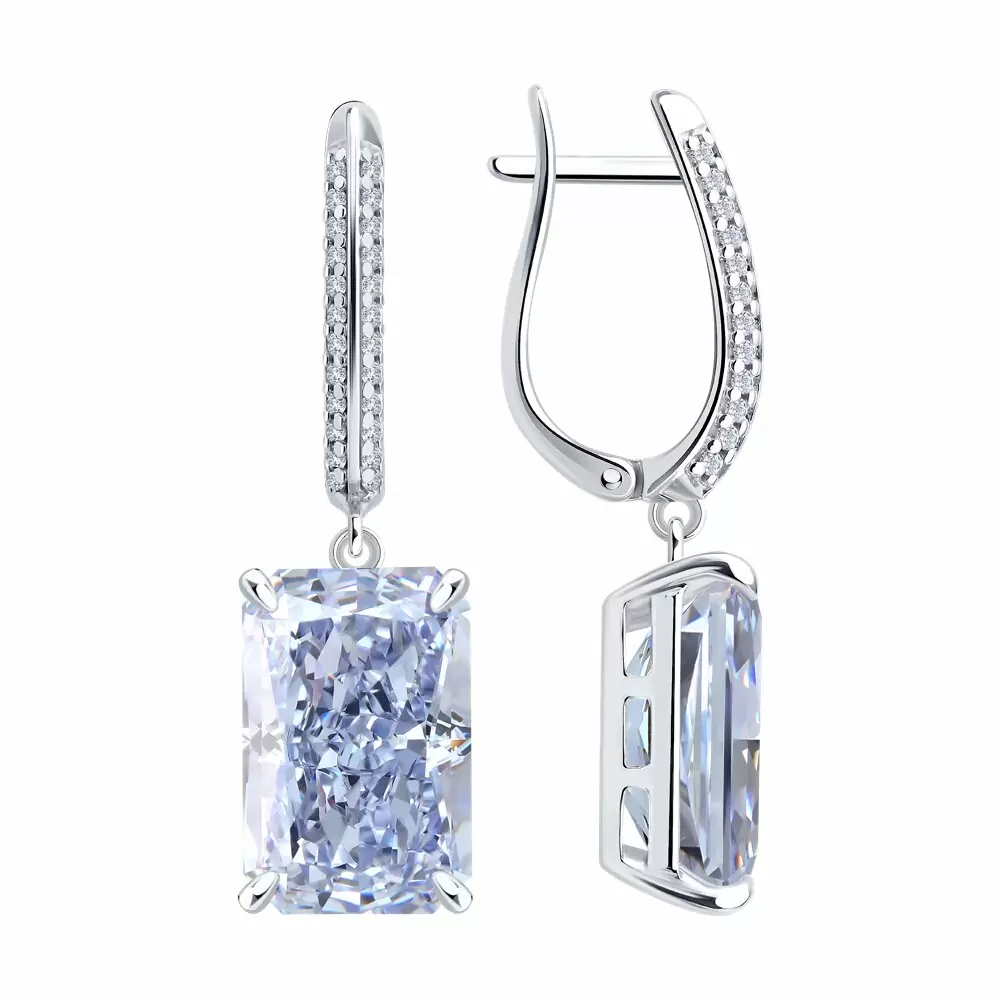 Серьги подвесные 94027380 серебро_0