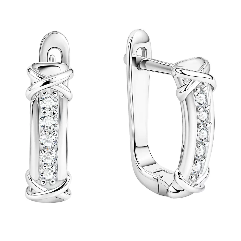 Серьги 192-006020 серебро Тиффани Х