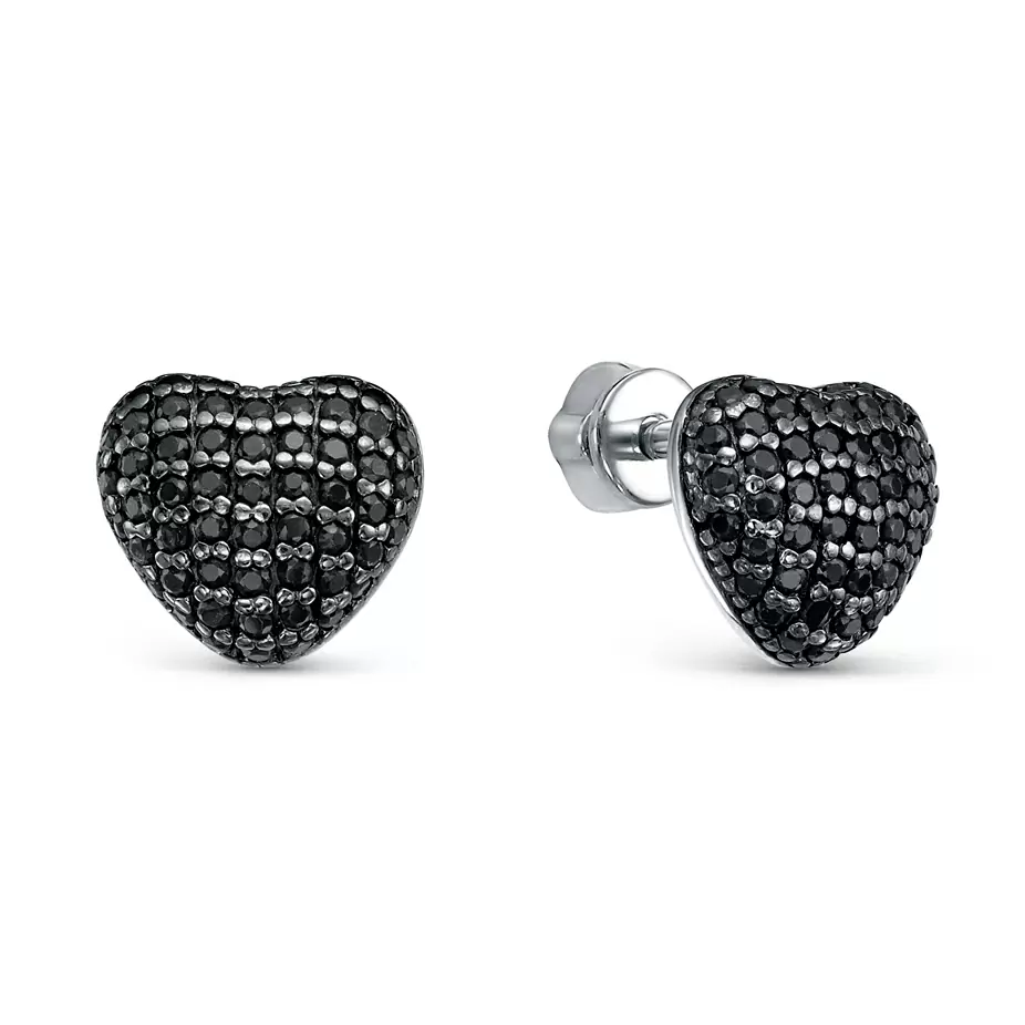 Серьги пусеты с210856.0010.01 серебро Сердце