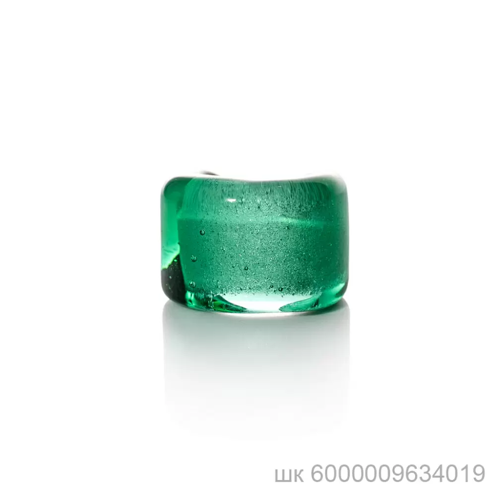 Серьги кафф 00-00000043 зел ювелирный сплав