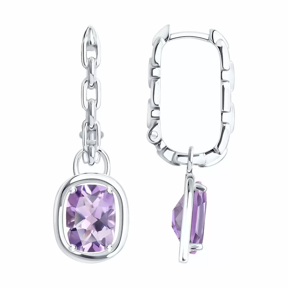 Серьги подвесные 92025384 серебро_0