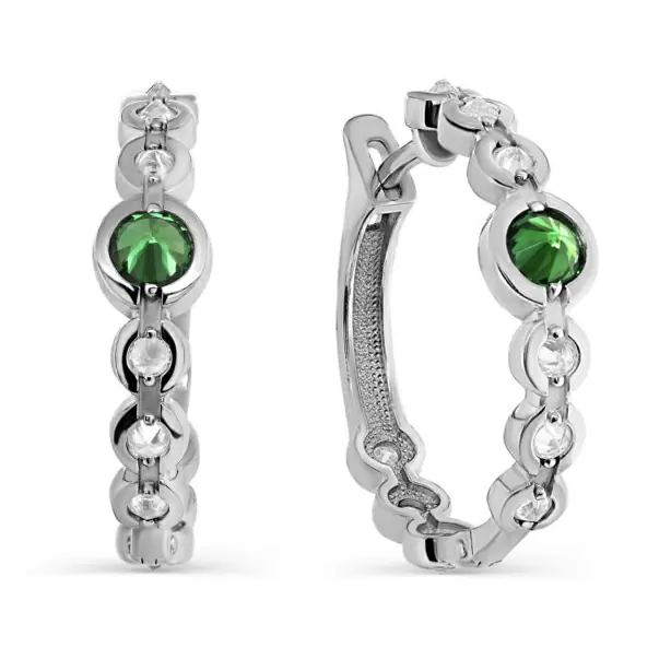 Серьги конго 12-538-0100 серебро_0