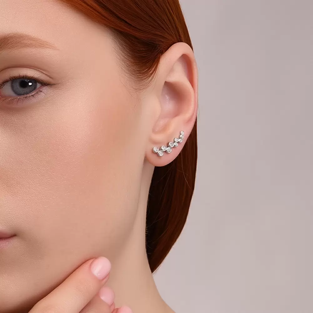 Серьги каффы 94024256 серебро_1