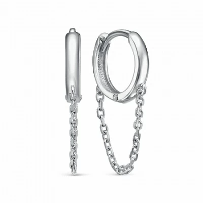 Серьги конго СМЛ1509В серебро Цепи