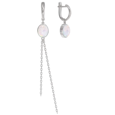 Серьги подвесные 1038492-01210-O серебро