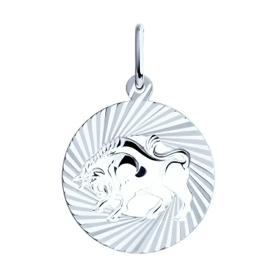 Подвеска знак зодиака 94030883 серебро Телец