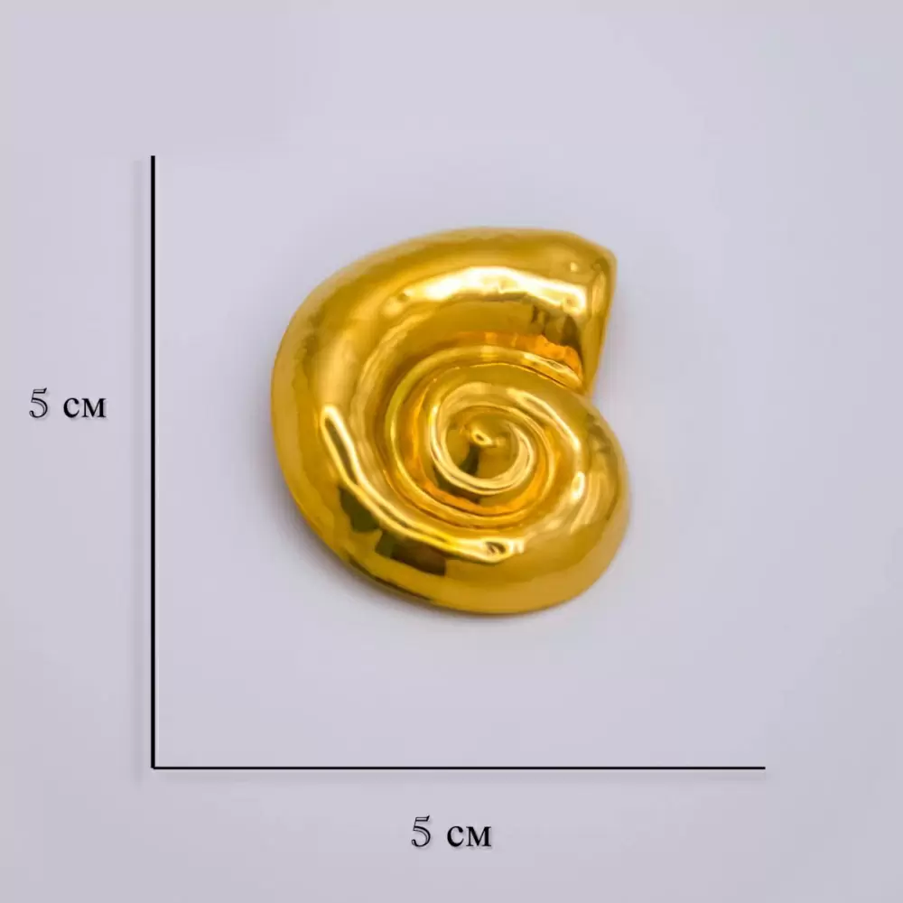 Брошь 341110045g ювелирный сплав Ракушка_1