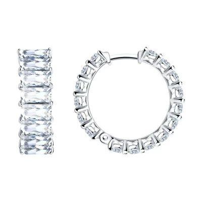 Серьги конго 94025316 серебро