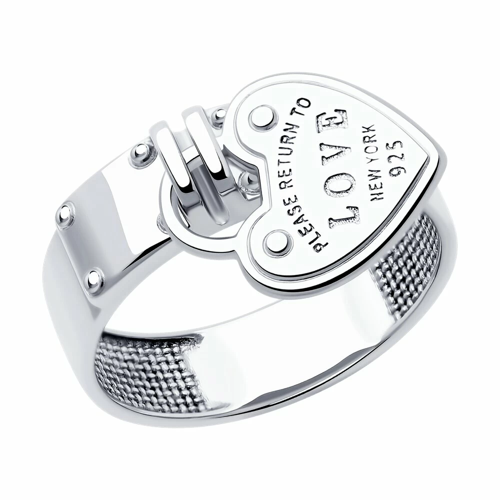 Кольцо 94013875 серебро Тиффани Сердце_0